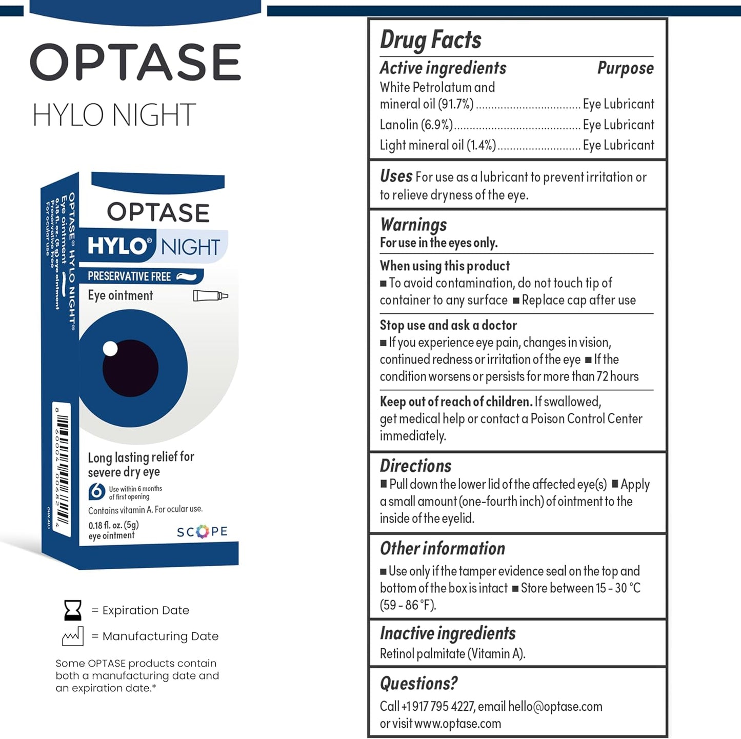 Optase Hylo Night Ointment